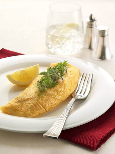 Omelette with Crab & Dill Filling