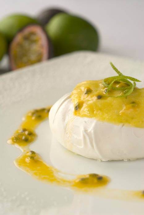 Meringue Nests with Lime Curd & Passionfruit