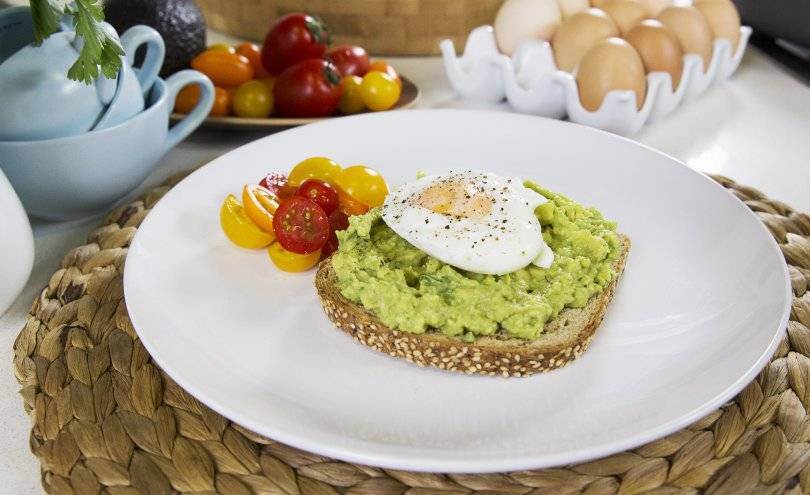 Poached Eggs with Avocado on Toast