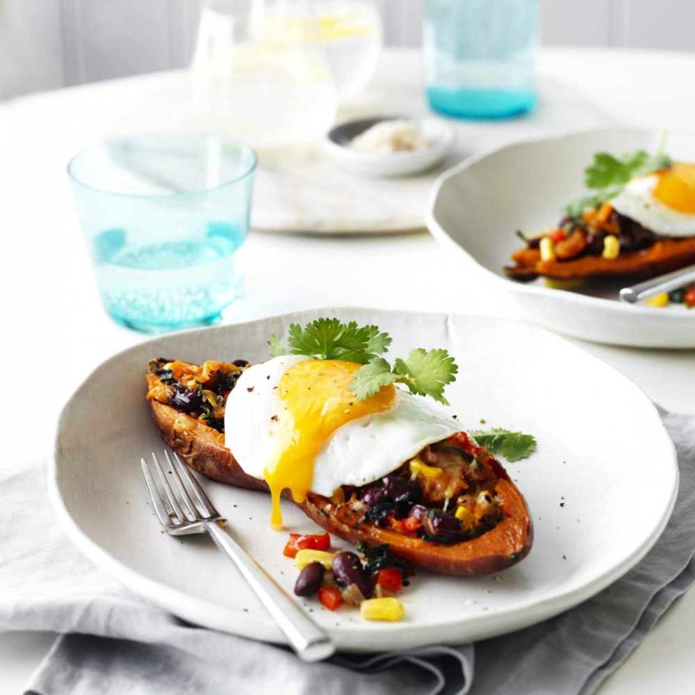 Mexican Eggs and Sweet Potato